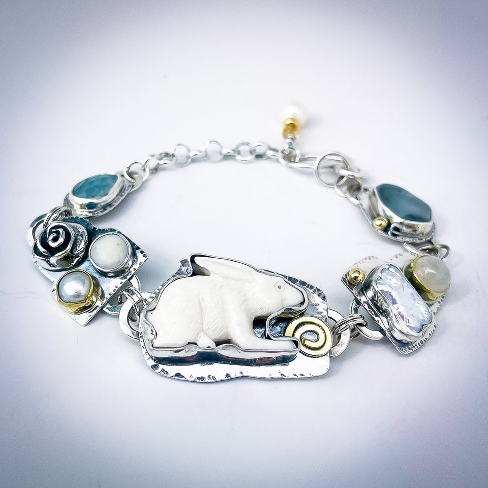 Multi Stone Bracelet | Lucky Rabbit - DawnsArtisanJewelry.com
