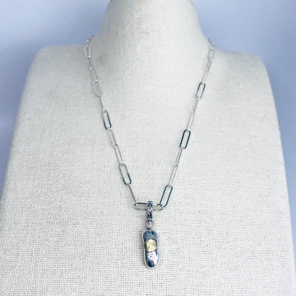 Recycled Sterling Pendant Nugget Pendant