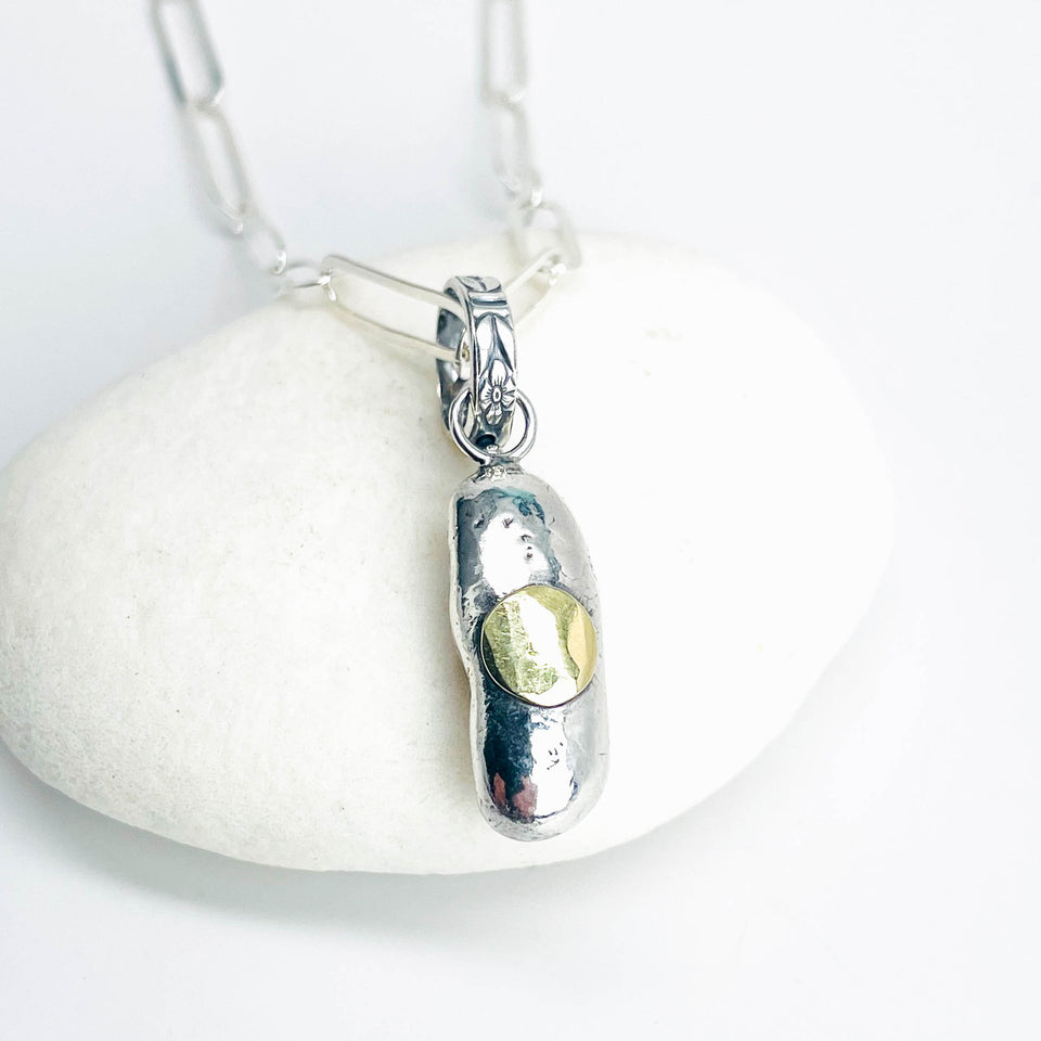 Recycled Sterling Pendant Nugget Pendant