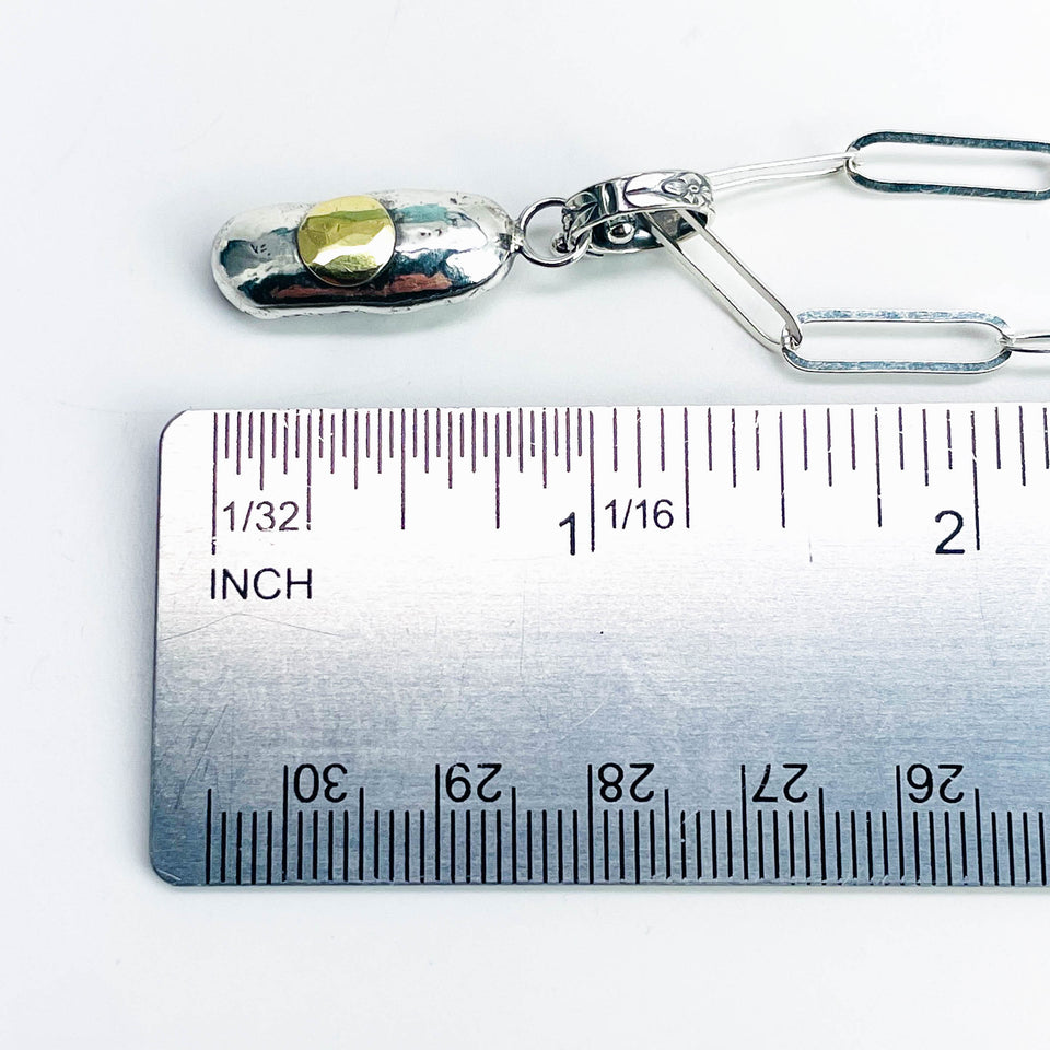 Recycled Sterling Pendant Nugget Pendant