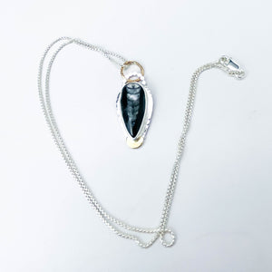 Orthoceras Pendant Necklace Sterling Silver - Quiet Wonder Talisman