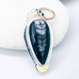 Orthoceras Pendant Necklace Sterling Silver - Quiet Wonder Talisman