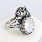 Pearl Lotus Ring Size 7