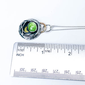 Peridot Pendant Necklace - Verdant Ember Talisman