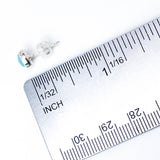 Sterling Silver Stud Earrings with Various Gemstones