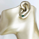 Sterling Silver Stud Earrings with Various Gemstones