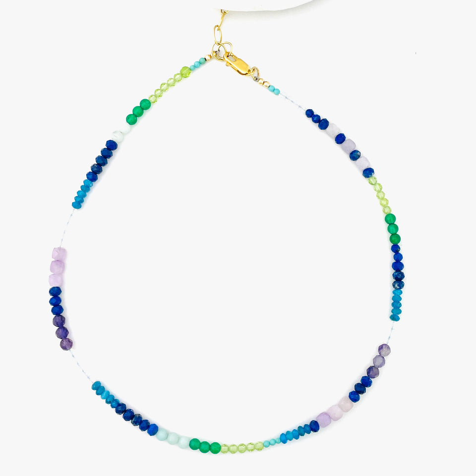 Precious Bead Necklace - Rainbow Connection Collection - DawnsArtisanJewelry.com