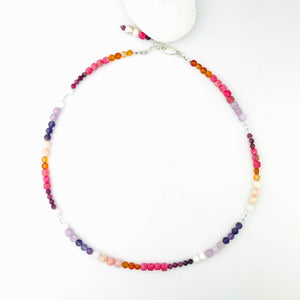 Precious Bead Necklace - Rainbow Connection Collection - DawnsArtisanJewelry.com