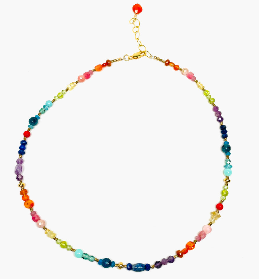 Precious Bead Necklace - Rainbow Connection Collection - DawnsArtisanJewelry.com