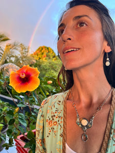 Rainbow Hibiscus Big Island Nest Necklace