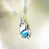 Sterling Silver Pearl Sea Glass Pendant Necklace - Touchstone Talisman