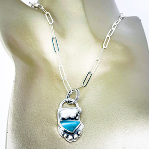 Sterling Silver Pearl Sea Glass Pendant Necklace - Touchstone Talisman