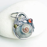 Pink Tourmaline Shark Eye Shell Necklace - DawnsArtisanJewelry.com