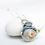 Citrine Shark Eye Shell Necklace - DawnsArtisanJewelry.com