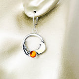 Sterling Silver Amber Nest Earrings
