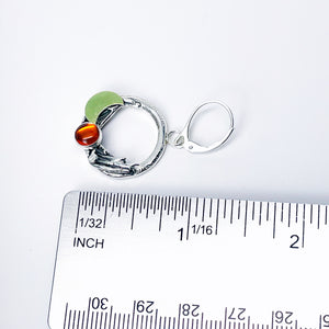 Sterling Silver Amber Nest Earrings