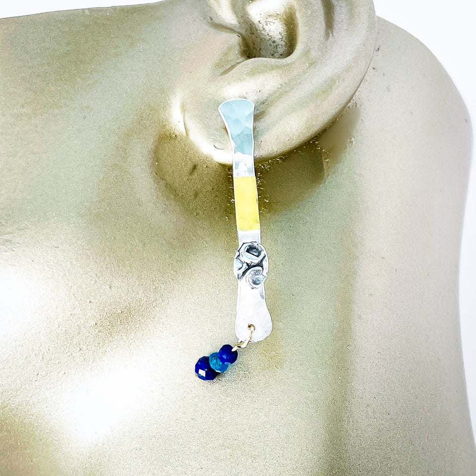 Sterling Silver Totem Talisman Earrings