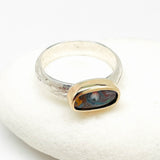 Sterling Silver Boulder Opal Rings Size 7 1/2