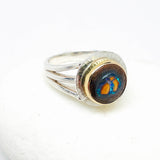 Sterling Silver Boulder Opal Rings Size 6