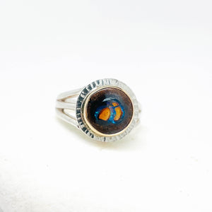 Sterling Silver Boulder Opal Rings Size 6
