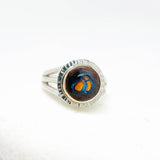 Sterling Silver Boulder Opal Rings Size 6