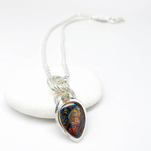 Sterling Silver Koroit Boulder Opal Pendant