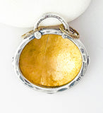 Sterling Silver Bronze Spirals Pendant - Golden Tide Spiral Pendant - DawnsArtisanJewelry.com