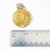 Sterling Silver Bronze Spirals Pendant - Golden Tide Spiral Pendant - DawnsArtisanJewelry.com