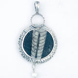 Sterling Silver Orthoceras Necklace Pendant - DawnsArtisanJewelry.com