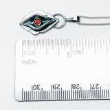 Sterling Silver Necklace - Birth Flower Pendant with Garnet