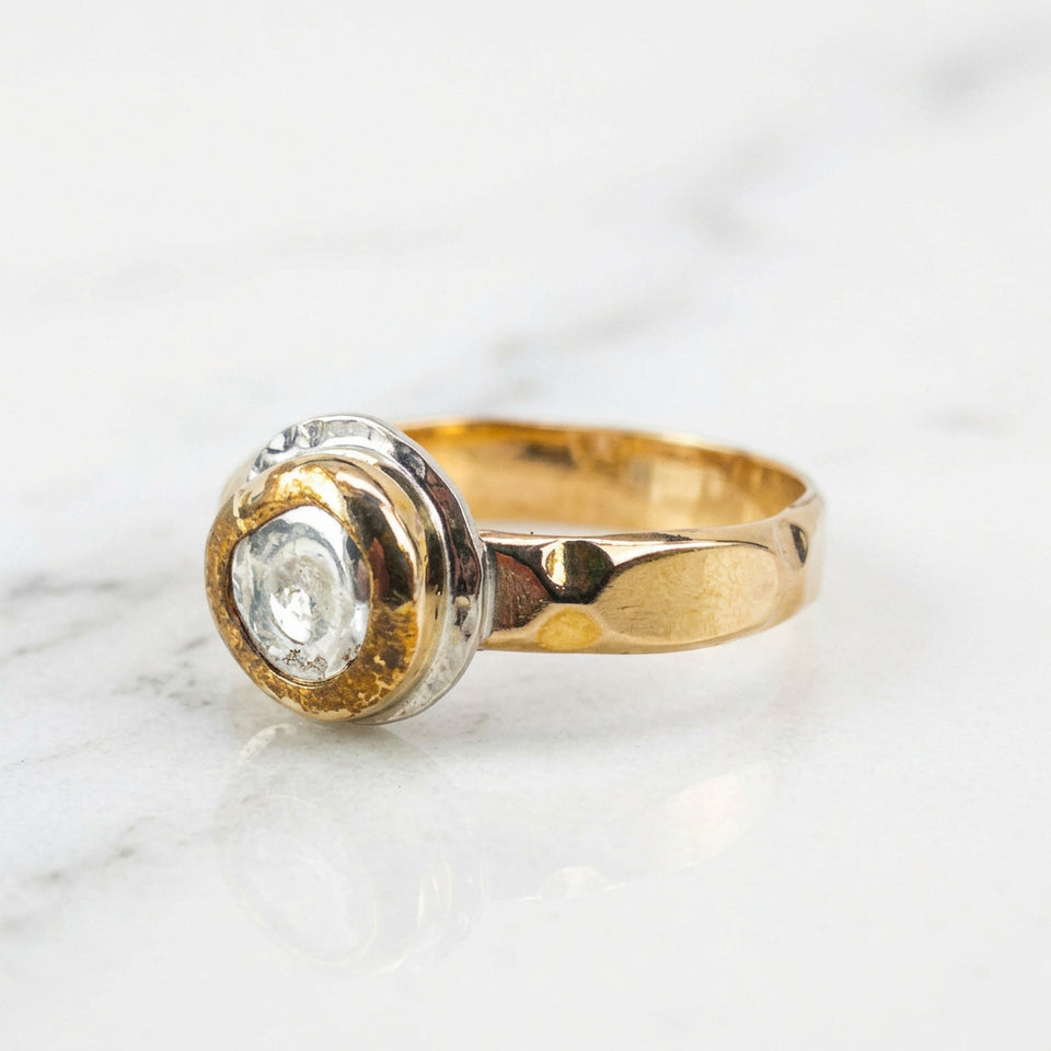 Gold and Silver Ring Size 7 3/4