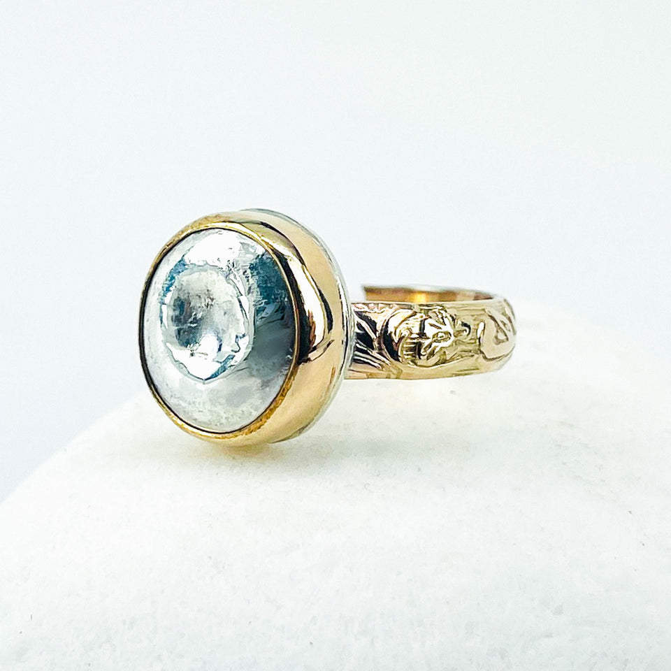 Gold and Silver Ring Size 5 3/4