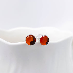 Petite Sterling Silver Stud Earrings With Stones