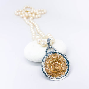 Bronze Lotus Flower Pendant Necklace - Journey Talisman