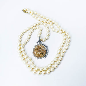 Bronze Lotus Flower Pendant Necklace - Journey Talisman