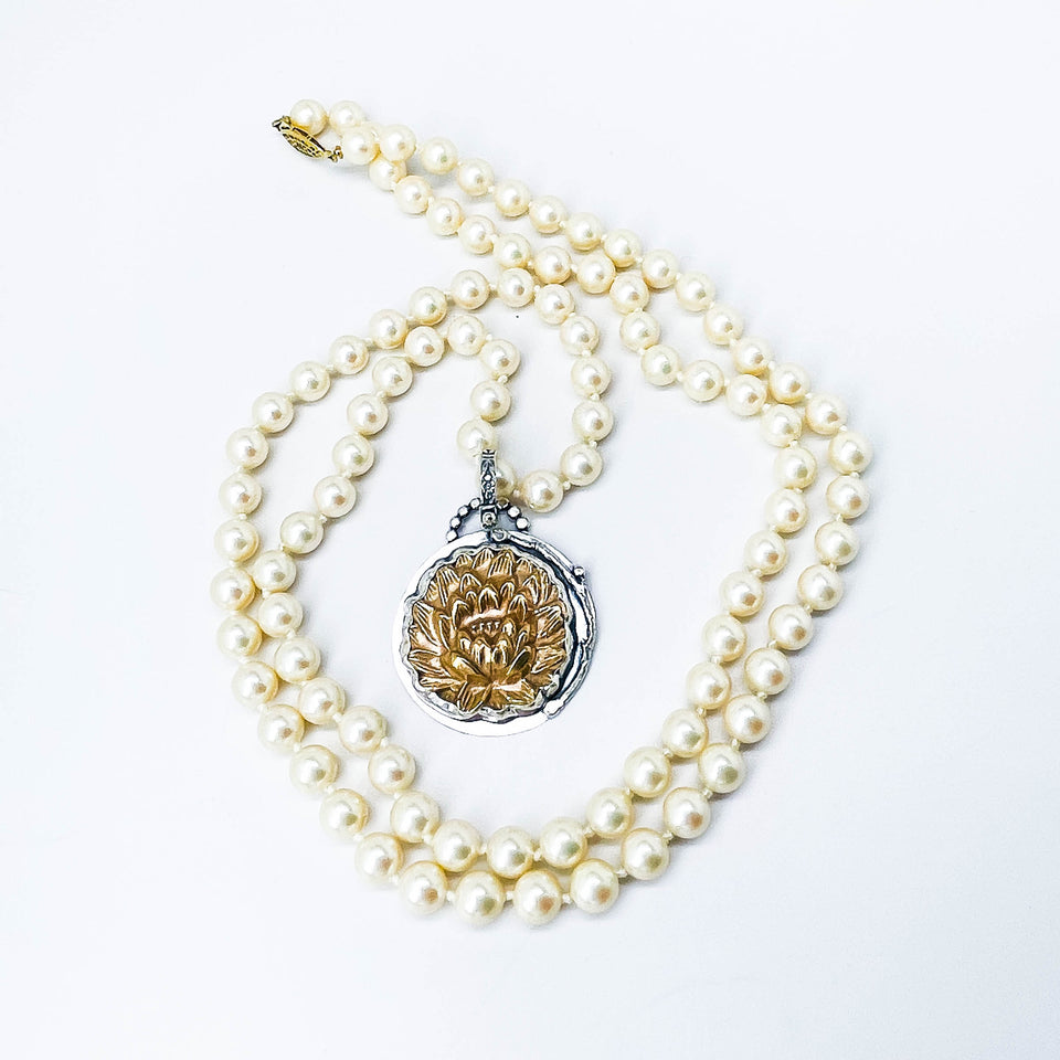 Bronze Lotus Flower Pendant Necklace - Journey Talisman