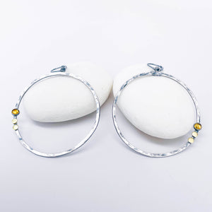 Sterling Silver Hoop Earrings Large - Creation Talisman