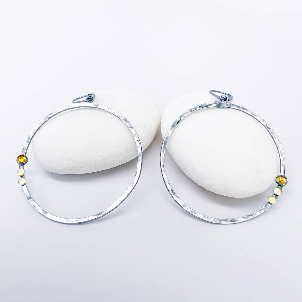 Sterling Silver Hoop Earrings Large - Creation Talisman