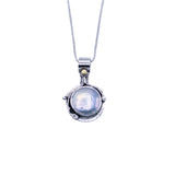 Sterling Silver Freshwater Pearl Neaklace - Rose shrub branch