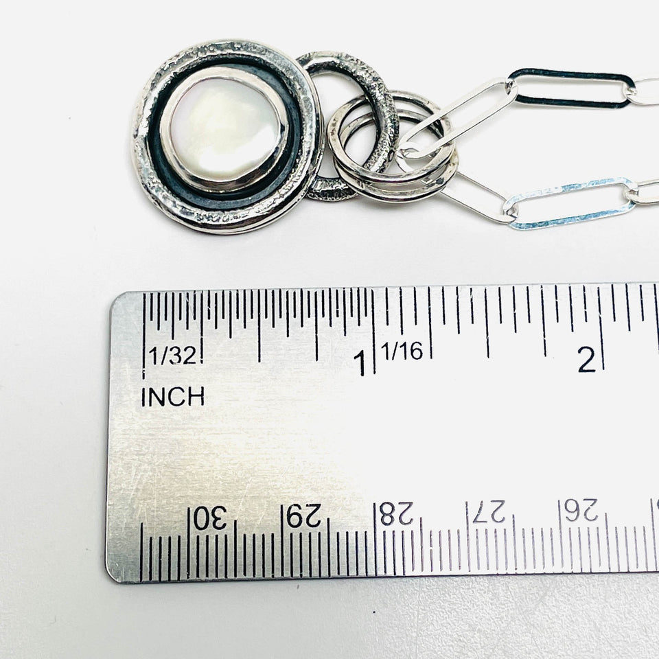 Freshwater Coin Pearl Necklace Pendant