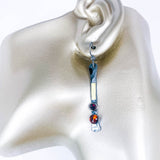 Silver Earrings Wabi Sabi Garnet