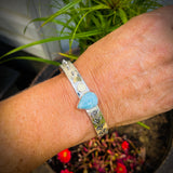 Sterling Silver Larimar Cuff -Whispers Of The Sea Bracelet II