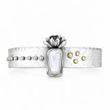 Sterling Silver Lotus Pearl Bracelet