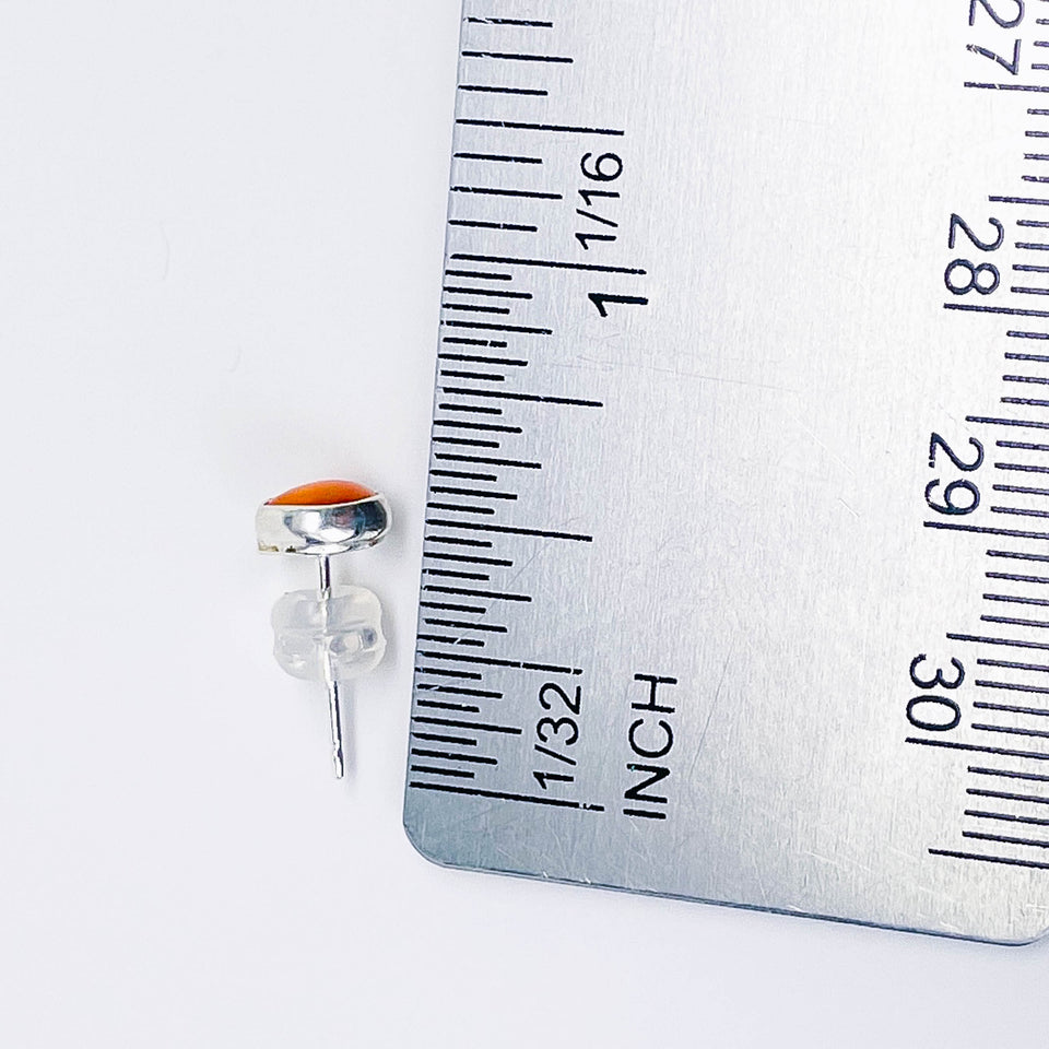 Petite Sterling Silver Stud Earrings With Stones