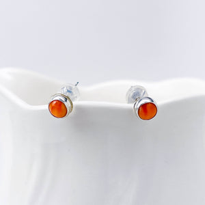 Petite Sterling Silver Stud Earrings With Stones