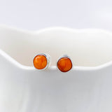 Petite Sterling Silver Stud Earrings With Stones