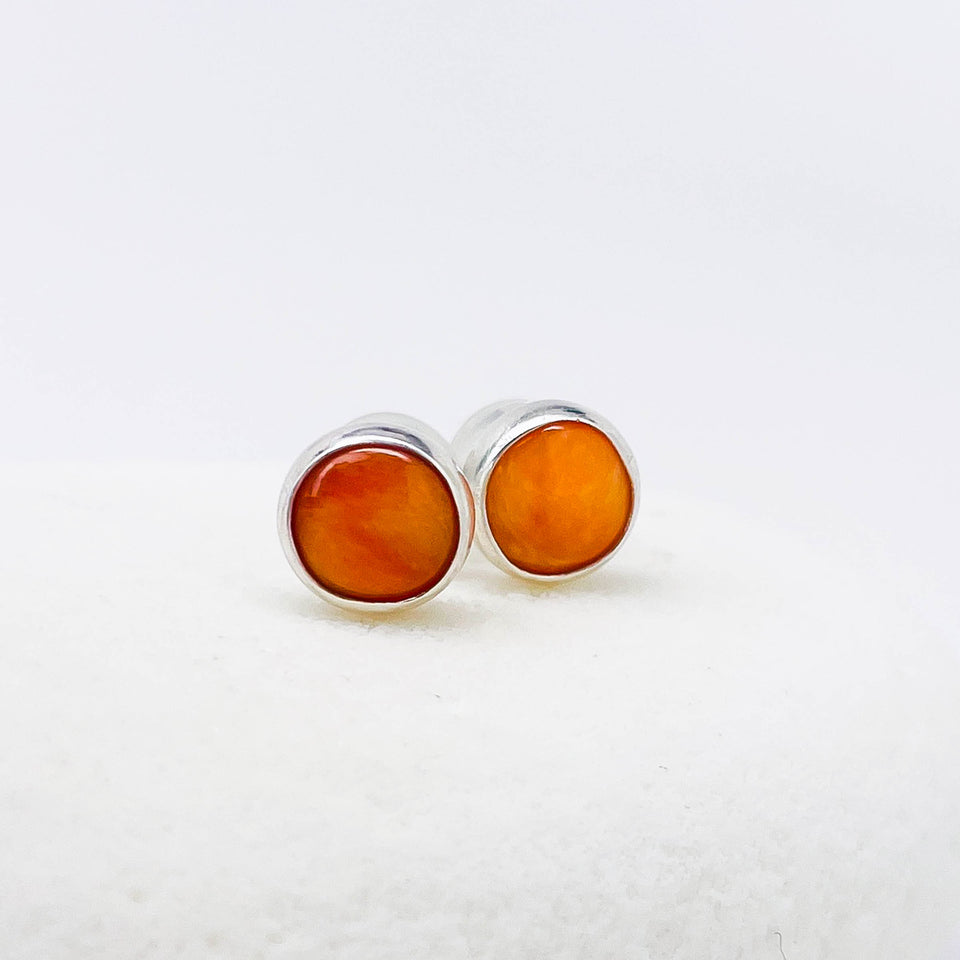 Petite Sterling Silver Stud Earrings With Stones