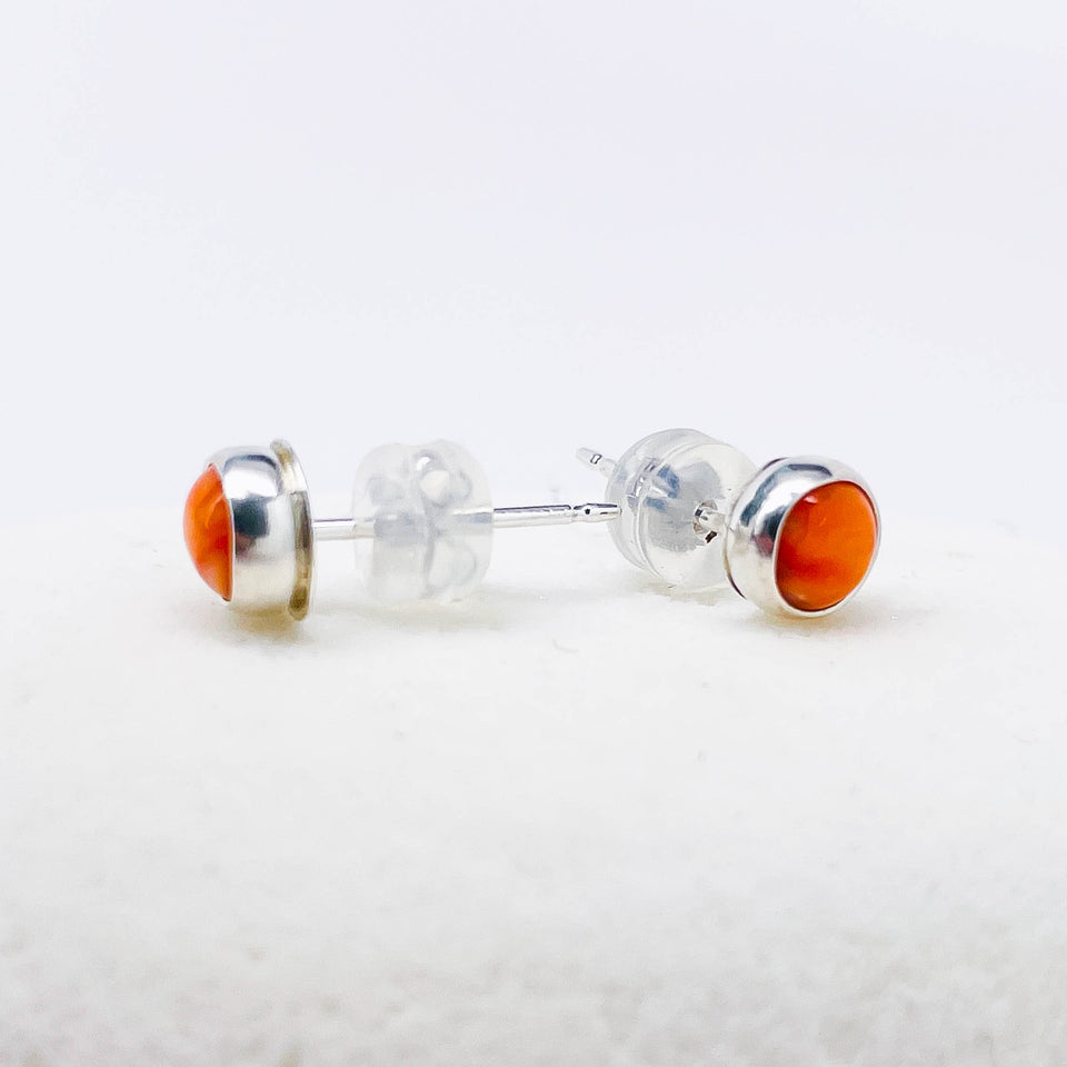 Petite Sterling Silver Stud Earrings With Stones