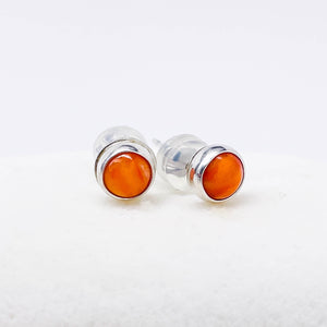 Petite Sterling Silver Stud Earrings With Stones