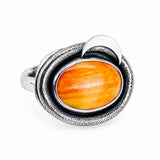 Sterling Silver Spiny Oyster Ring Size 9 3/4
